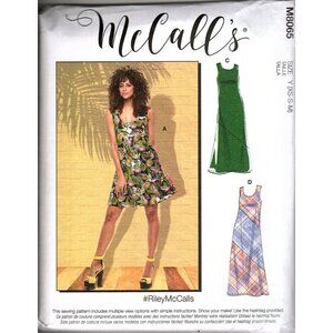 McCall's M8065 Misses XS to M Mini, Midi, Maxi Dresses Sewing Pattern New